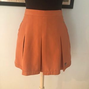 Jamie Sadock Pleated Tennis Skirt Pockets Sueded Orange